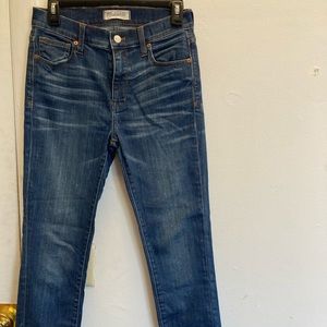 Lightly worn Madewell skinny/boot cut jeans.